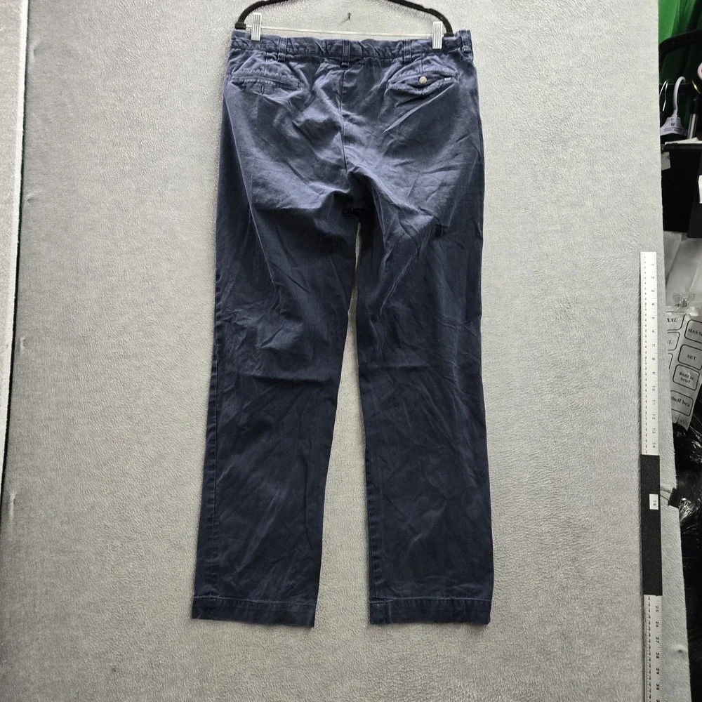 Polo Ralph Lauren Men Pants 36/34 Blue Chino Twill Pleated‎ Classic 30.5